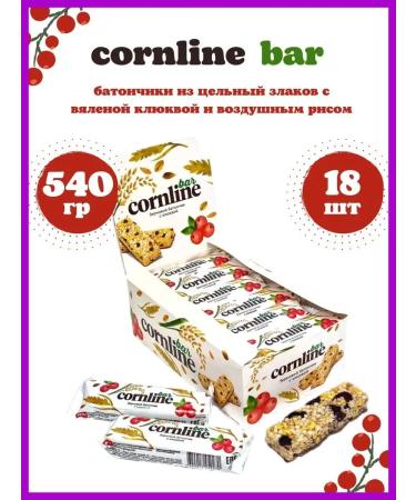 KDV Cornline Baton from whole cereals and with a cranberry 18pc of 30g - Buy Online on GoSupps.com
