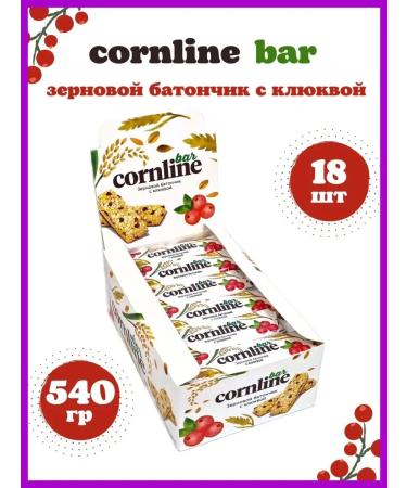 KDV Cornline Baton from whole cereals and with a cranberry 18pc of 30g - Buy Online on GoSupps.com