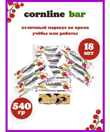 KDV Cornline Baton from whole cereals and with a cranberry 18pc of 30g - Buy Online on GoSupps.com