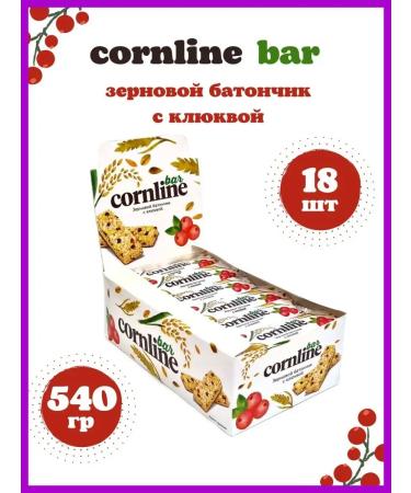 KDV Cornline Baton from whole cereals and with a cranberry 18pc of 30g - Buy Online on GoSupps.com