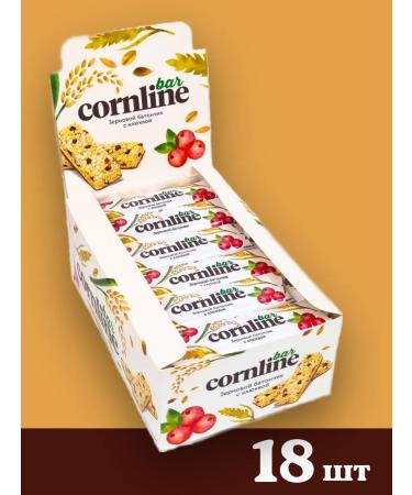 KDV Cornline Baton from whole cereals and with a cranberry 18pc of 30g - Buy Online on GoSupps.com