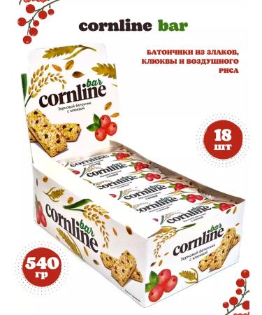 KDV Cornline Baton from whole cereals and with a cranberry 18pc of 30g - Buy Online on GoSupps.com