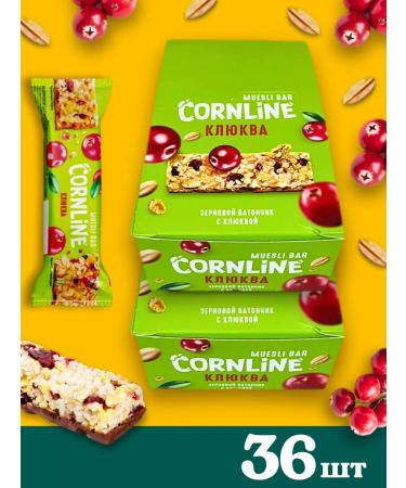 KDV Cornline bar of solid cereals and with a cranberry 36 pcs 30g - Buy Online on GoSupps.com