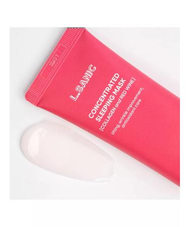 LSANIC Night face mask with collagen and red wine Korea - Buy Online on GoSupps.com