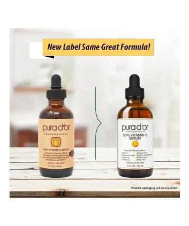 PURA D'OR Professional serum with vitamin C 20% 118 ml - Buy Online on GoSupps.com