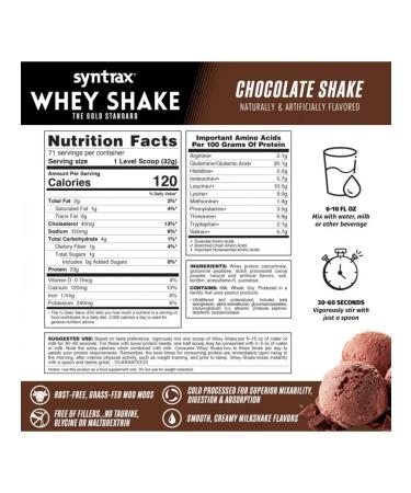 SYNTRAX Protein Whey Shake 2270 g chocolate cocktail - Buy Online on GoSupps.com
