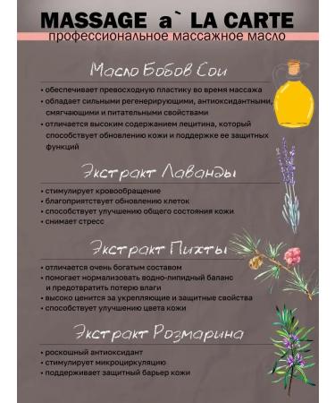 Massage a la carte Massage oil "Dreams and Dreams" 1 liter - Buy Online on GoSupps.com