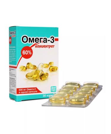 RealCaps Fish oil omega 3 concentrate 60% 1000 mg No. 30 - Buy Online on GoSupps.com