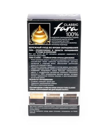Fara Classic Classic hair dye 502 dark brown 115ml 10 pcs - Buy Online on GoSupps.com