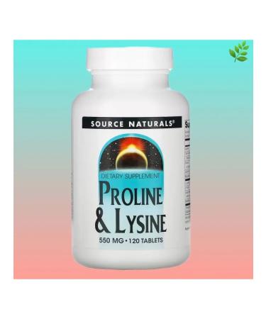 Source Naturals L-Prollyn and L-Lisin 550 mg 120 tablets