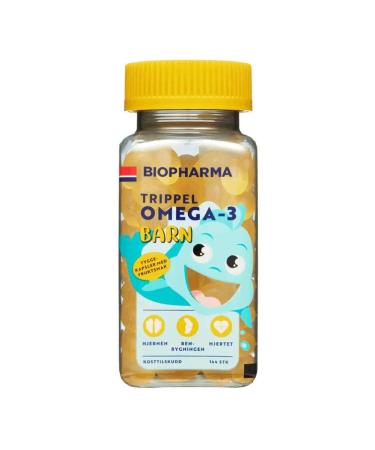Biopharma Triple omega 3 for children with vitamins D3 K2 and E - Buy Online on GoSupps.com