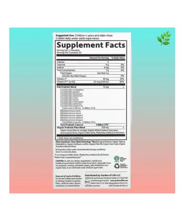 Garden of Life Organic probiotics for children 30 pcs - Buy Online on GoSupps.com