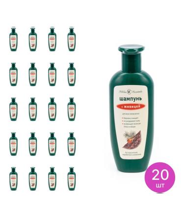 Nevskaya Cosmetics Women's hair shampoo with a gum 250ml 20 pcs
