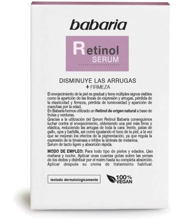 Babaria Facial serum anti -aging from wrinkles with retinol - Buy Online on GoSupps.com