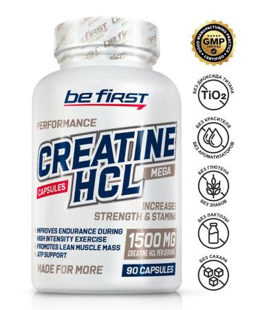 Be First Creatine hydrochloride 1500 mg for endurance 90 capsules - Buy Online on GoSupps.com
