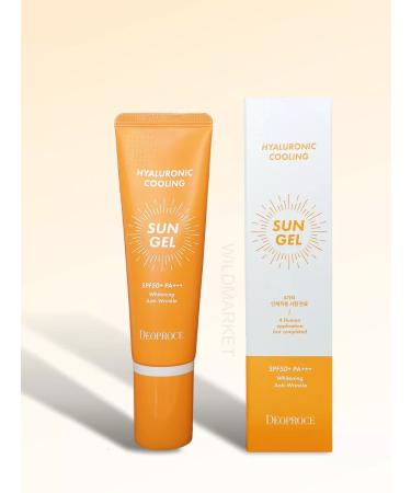 DEOPROCE Sunscreen SPF 50 Hyaluronic Cooling Sun Gel SPF50 - Buy Online on GoSupps.com