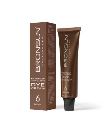 Bronsun Cream-painting for eyebrows and eyelashes of Bronasan # 6 brown - Buy Online on GoSupps.com