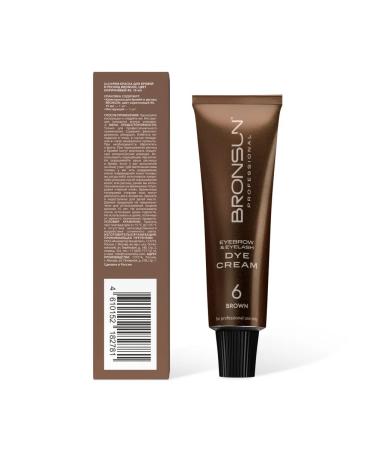 Bronsun Cream-painting for eyebrows and eyelashes of Bronasan # 6 brown - Buy Online on GoSupps.com