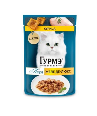 Gourmet Pearl wet food for cats with chicken in jelly - 75 g x 26 pcs - Buy Online on GoSupps.com