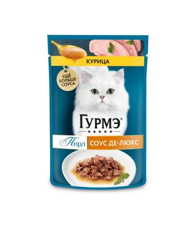 Gourmet Pearl wet food for cats with chicken in sauce - 75 g x 26 pcs - Buy Online on GoSupps.com