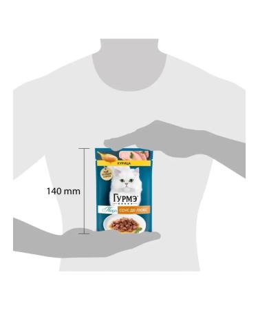 Gourmet Pearl wet food for cats with chicken in sauce - 75 g x 26 pcs - Buy Online on GoSupps.com