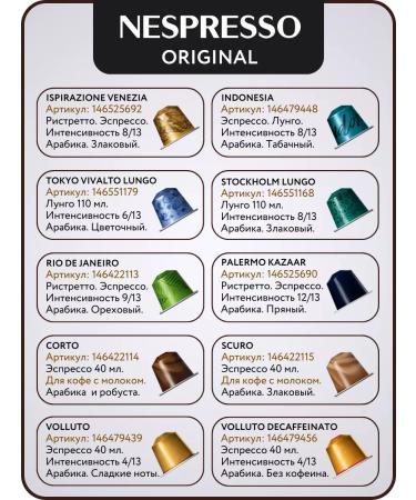Nespresso Set of coffee in the capsules of Nepresso Original 200 pcs - Buy Online on GoSupps.com