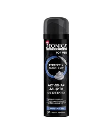 DEONICA Shaving gel Active protection with black coal