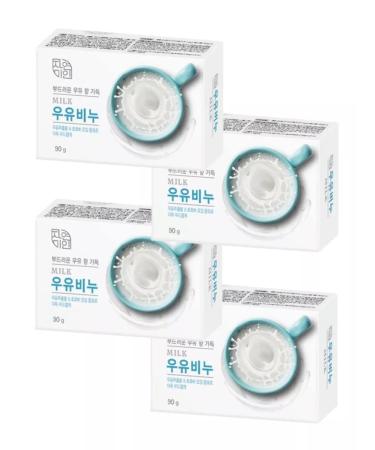 MUKUNGHWA Pure Milk body soap with milk and jozhoba oil 4x90g