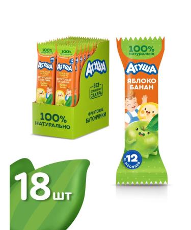 AGUSHA Bangs without sugar apple-Banan 15g 18 pieces