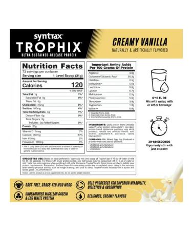 SYNTRAX Multicomponent protein Trophix 2280 g vanilla - Buy Online on GoSupps.com