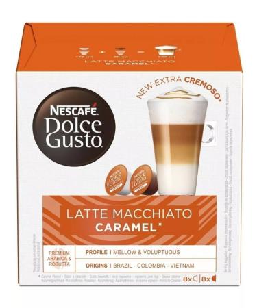 Dolce gusto Latte Macchiato Caramel coffee capsules (16pcs) - Buy Online on GoSupps.com