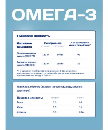 DobromilFit Omega 3 fish oil 90 Omega 3 capsules - Buy Online on GoSupps.com