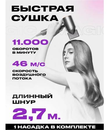 Super hair dryer Professional hair hair dryer with 1st nozzles and ionization - Buy Online on GoSupps.com