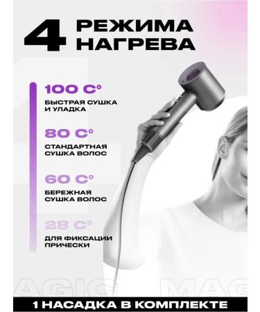 Super hair dryer Professional hair hair dryer with 1st nozzles and ionization - Buy Online on GoSupps.com