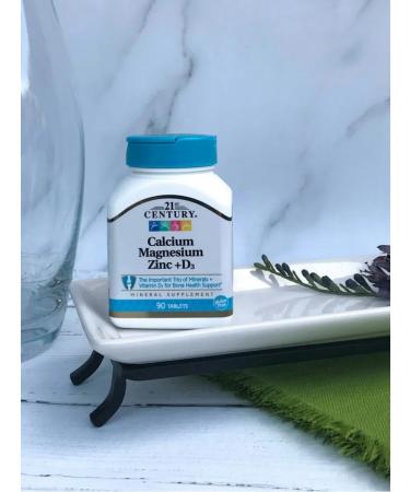 21 century calcium magnesium zinc and vitamin D3 90 tab - Buy Online on GoSupps.com