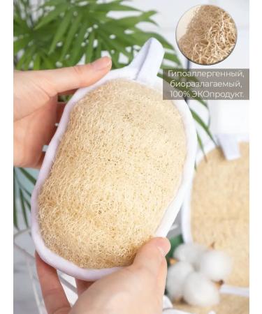 Loofah sponge Massage washclick Piling for Facial and Body from Luffa for shower - Buy Online on GoSupps.com