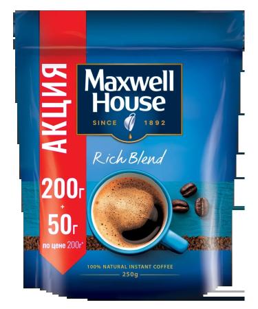 Coffee is a soluble sublimated Maxwell House 250g. 2 pcs - Buy Online on GoSupps.com