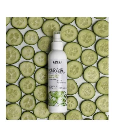 LIVSI Hands and legs cream moisturizing cucumber green tea 500 ml - Buy Online on GoSupps.com