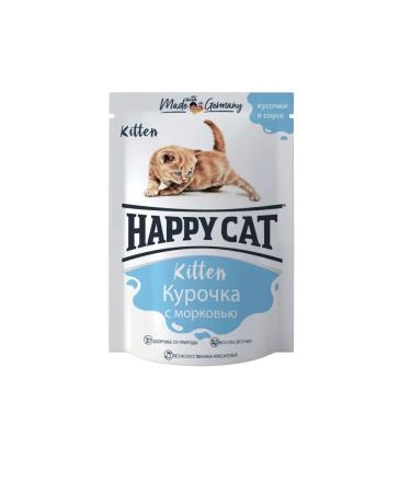 Happy cat Spider for kittens with chicken and carrots in sauce - 100 g x 24 pcs - Buy Online on GoSupps.com