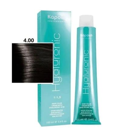 Kapous Professional Hair dye Hyaluronic 4.00