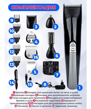 Libom Men's hair cutting machine with nozzles trimmer 11V1 - Buy Online on GoSupps.com