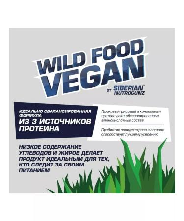 Siberian Nutrogunz Wild Food Vegan 750 g vegan protein pea rice - Buy Online on GoSupps.com