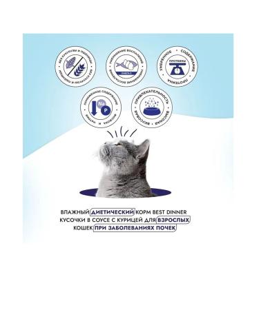 Best dinner Renal food for cats kidney treatment chicken (85g x 24pcs) - Buy Online on GoSupps.com