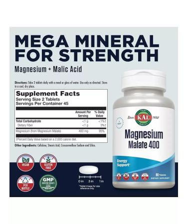 KAL Magnesium Malate Energy Support - Buy Online on GoSupps.com