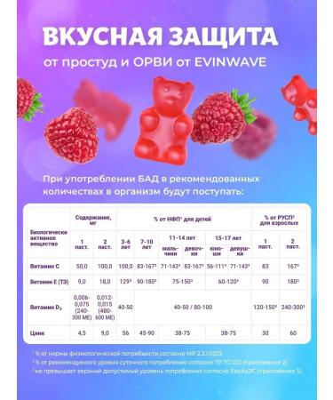 EVINWAVE Multivitamins for children Strong immunity 60 marmalade - Buy Online on GoSupps.com