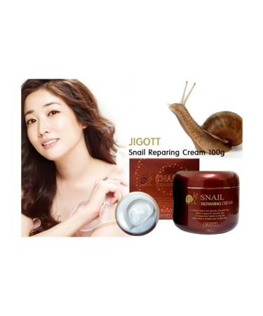 Jigott Moisturizing cream Snail Repairing Cream 100 ml - Buy Online on GoSupps.com