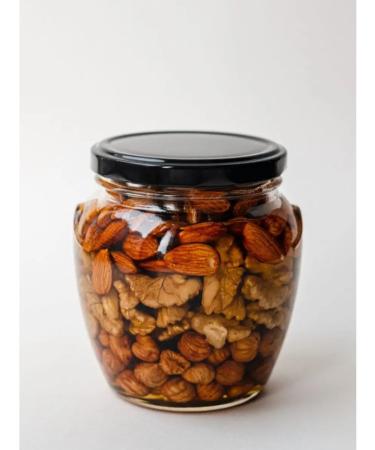 Goldenflower Acacia honey with nuts 650 g - Buy Online on GoSupps.com