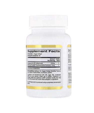 California Gold Nutrition CGN CENZIM Q10 with PQq 100 mg 60 capsules - Buy Online on GoSupps.com