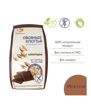 Stashevskoe Oatmeal flakes without gluten with chocolate 375 gr 2 pcs