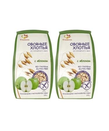 Stashevskoe Oatmeal flakes without gluten with an apple 375 gr 2 pcs - Buy Online on GoSupps.com